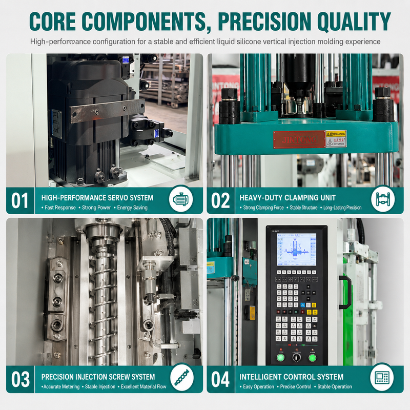 JINTONG 55T Vertical LSR Injection Machine High Precision Liquid Silicone Molding Machine for Medical Grade & Baby Products