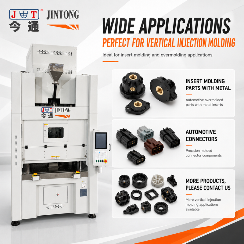 JINTONG 85T Semi-Electric Vertical Injection Molding Machine with Electric Injection and Low Table Design for Precision